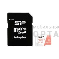 Карта памяти 1 Тб MicroSDXC Silicon Power Class 10 Superior A1 UHS-I U3 (R/W 100/80 Mb/s) + SD адаптер