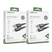 Кабель USB to Lightning, ACEFAST C1-02, 1.2м, 2.4A, черный