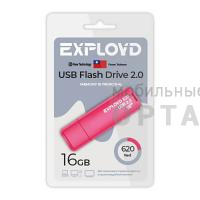 Флешка USB 16 Гб Exployd  620  красный