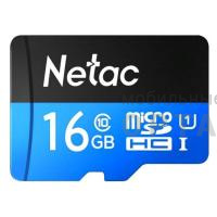 Карта памяти 16 Гб MicroSD Netac  P500  Standard  U1/Class 10  (90 Mb/s) без адаптера