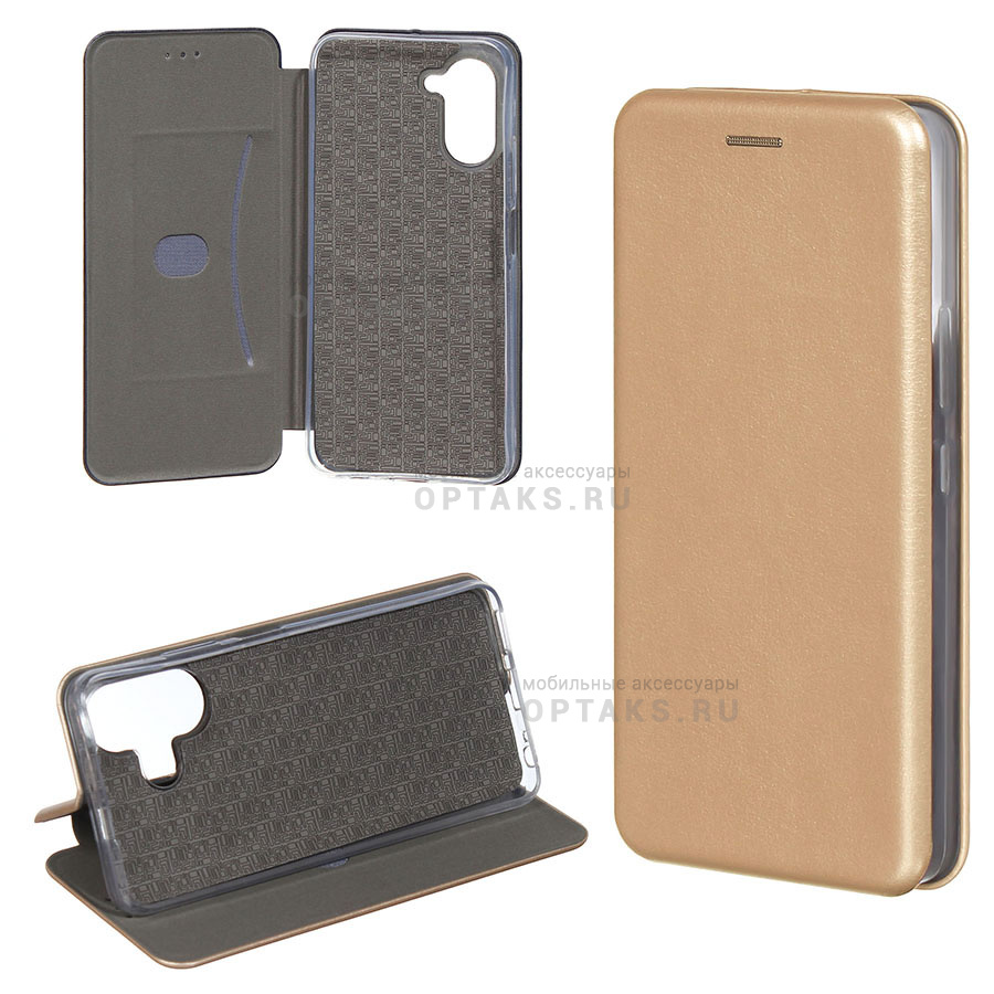 Чехол-книжка с визитницей Fashion Case art76, для Samsung A15-4G(2023)  золото оптом купить Москве