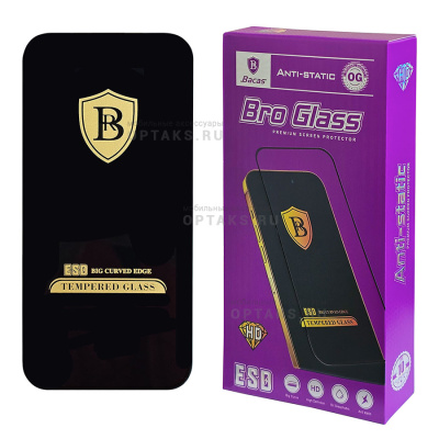 Стекло защитное Bro Glass OG, в пачке 10шт, (заказ кратно10шт/цена за 1шт), iPhone 14 Pro Max/15 Plus/16 Plus